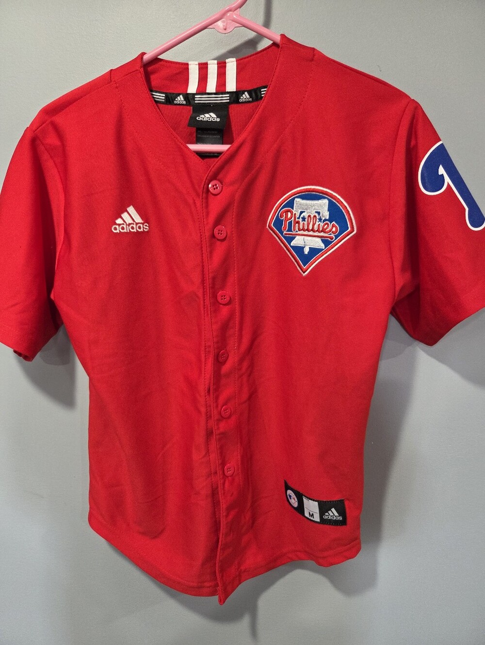 Youth Medium 10-12 Adidas MLB Philadelphia Phillies Jersey